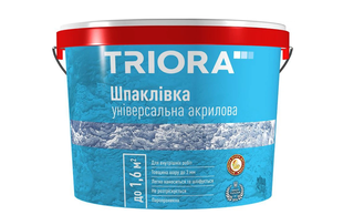 Шпаклівка акрилова універсальна TRIORA 1,5кг 68811 фото