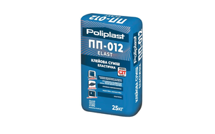 Суміш клеюча для плит керамограніту ПП-012 Poliplast 25кг 1565 фото