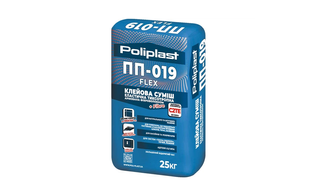 Суміш клеюча еластична тиксотропна ПП-019 Poliplast 25кг 2653 фото